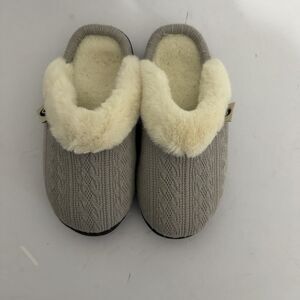 Slippers for Women Fuzzy Cute Kawaii Shoes Light GraySuper Warm Soft Lightweight